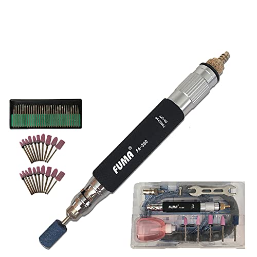 Jieotwice Pneumatic Engraving Pen Pneumatic Wind Grinding Pen Air Polishing Deburring Trimming Tool Air Die Grinder High Speed FA-380