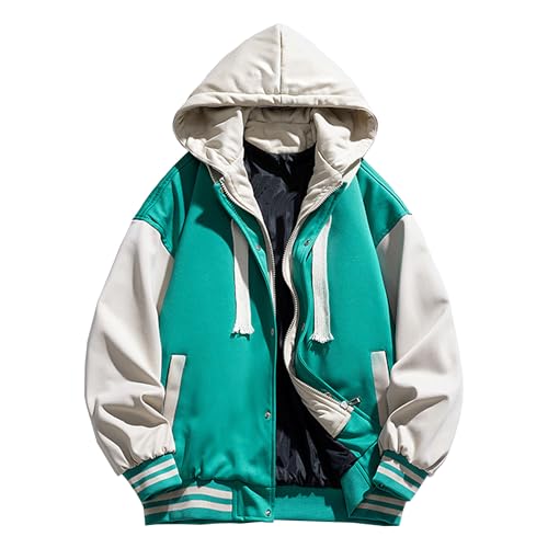 Blouson de baseball boutonné pour sorties décontractées en ville