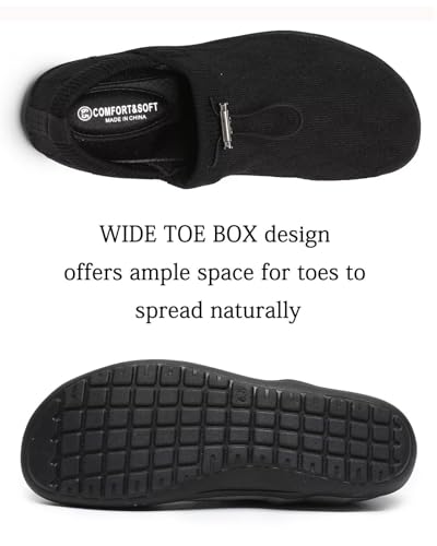 Women's Wide Toe Barefoot Minimalist Walking Shoes Comfortable Tennis Gym Athletic Flats Slip-on Sneakers3