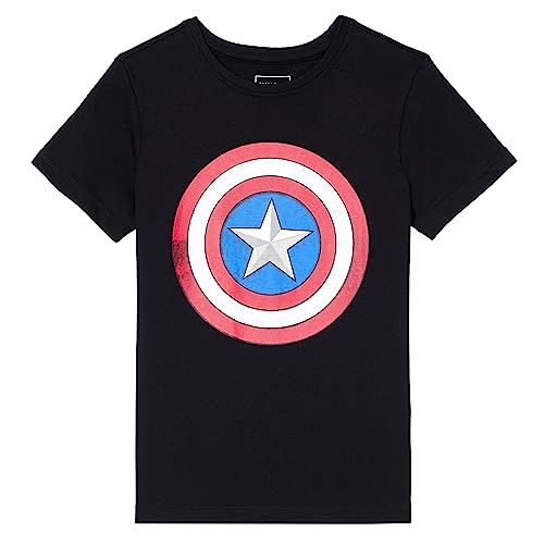 Image of Amazon Brand - Symbol Boy's Original Marvel /Captain America /Avengers 100% Soft & Pure Cotton Short Sleeve T-Shirts & Cap Combo Packs