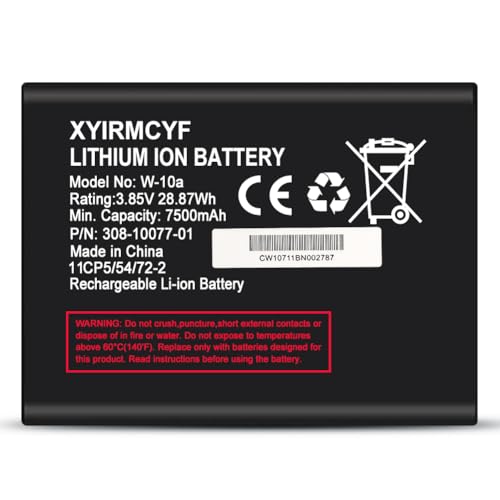 XYIRMCYF W-10a/W-10 Battery (2024 New Upgrade), 7500mAh High Capacity Battery for W-10a/ W-10 Netgear MR1100 AT&T Nighthawk M1 LTE Mobile Hotspot Router
