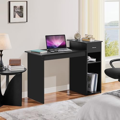 image for Yaheetech Home Office Modern Desk and Chair Set Computer Desk w/Drawer