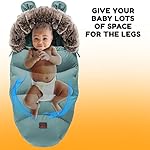 Be2Day Winter-Fußsack für Kinderwagen, Sportwagen & Buggy mit Anti-Rutschschutz, Babyschale Schlafsäcke mit Reißverschluss Kopfteil Wetterfest Tasche, Einstellbar 55x80/105cm (Blau)