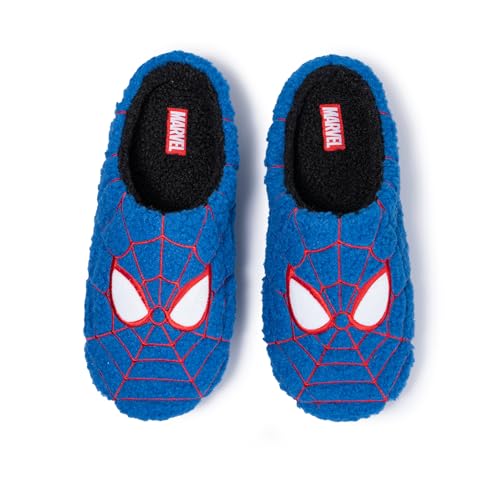 Image of Ground Up Spiderman Mens Slipper Clogs - Official Marvel Licensed Indoor House Shoes, Cozy Lightweight Slip On Scuff Slippers for Men, Sizes 7-14