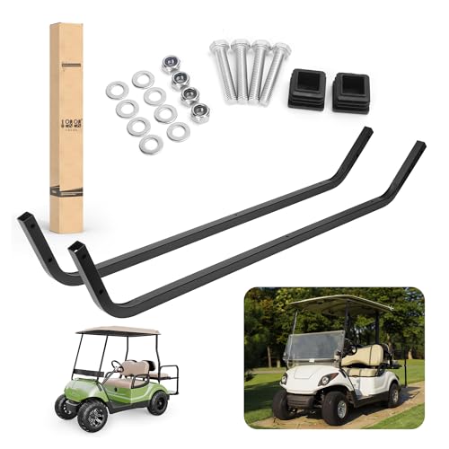 10L0L Golf Cart Front Roof Top Strut Support Brackets for Yamaha G29 Drive (2007-2016) Golf Cart with Steel Screw Bushings Repair Kit Heavy Duty Struts Roof Tops