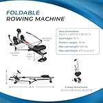 Stamina BodyTrac Glider Hydraulic Rowing Machine with Smart Workout App - Rower Workout Machine with Cylinder Resistance - Up to 250 lbs Weight Capacity - Image 3