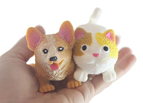 2 Pets - Cat and Dog Stretchy Sand Filled - Kitty Doggy Lover Sen...