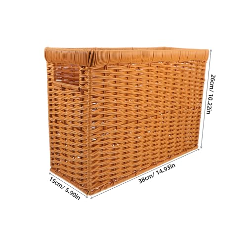 Cesta de almacenamiento PRETYZOOM con panel solar y luces LED decorativas 3