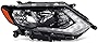 DNA MOTORING OEM-HL-0130-R Right Side Halogen/LED Headlight Compatible with 2017-2020 Rogue, Black Housing Amber Reflector