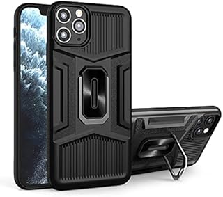 Diskary Designed for iPhone 12 Pro Max Phone Case with Stand, Compatible with Magnet Anti-Dropping Car Mount, 6.7 Inch Protective Cover Anti-scratching Case with Ring Holder Kickstand (Black)