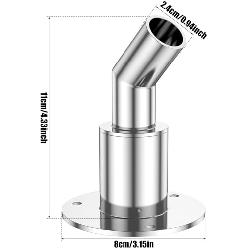 Image of 316 Stainless Steel Thru Hull Exhaust Fitting, 24mm /0.94inch, Silver, Screw-In, Boat Marine Fitting Tube Anti Rust Diesel Heaters Exhaust Pipe Car