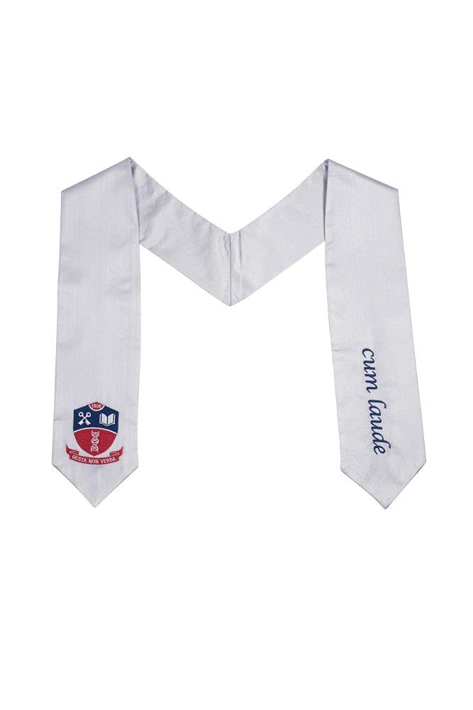 30 estolas personalizables, para añadir el escudo y el nombre de tu escuela o iglesia, banda de ceremonia, ropa de graduación para eventos académicos o religiosos, dorado, M