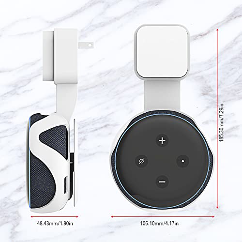 Support mural pour Echo Dot 3 blanc avec gestion de câble intégrée - 3