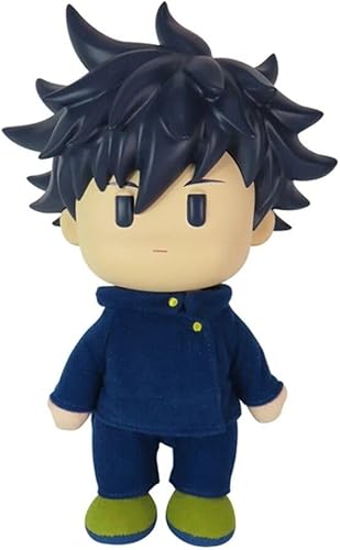 Great Eastern Entertainment FigureKey Jujutsu Kaisen Megumi Fushiguro 2 Cabeza de plástico movible Ver felpa 8" H