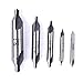 5 Piece Industrial Tools HSS Center Drill & Countersink Set 60 Degree Included Angle