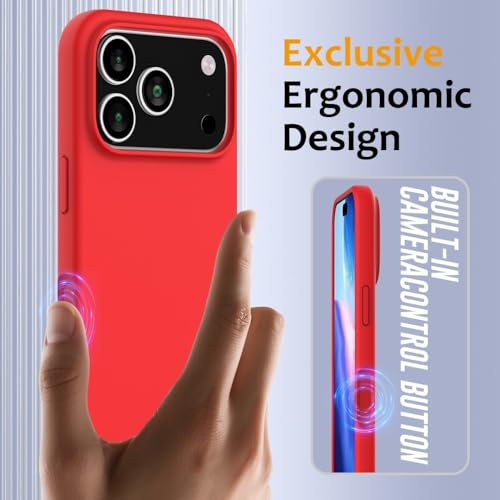 Coque silicone rigide de qualité supérieure pour iPhone 15 Pro Max rouge - 5