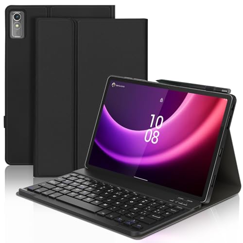 Funda con Teclado para Lenovo Tab P11 (2nd Gen) 11.5', Teclado Bluetooth Inalámbrico Desmontable con Funda Protectora Delgada para Tablet Lenovo Tab P11 (2nd Generation) 2022 11.5 Pulgadas, Negro