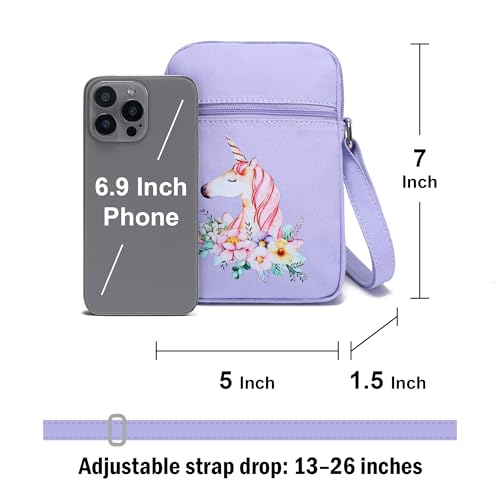 Image of AOCINA Small Wallet Purse Canvas Mini Purse Crossbody Phone Purse Bag for Girls Teens Boys Women