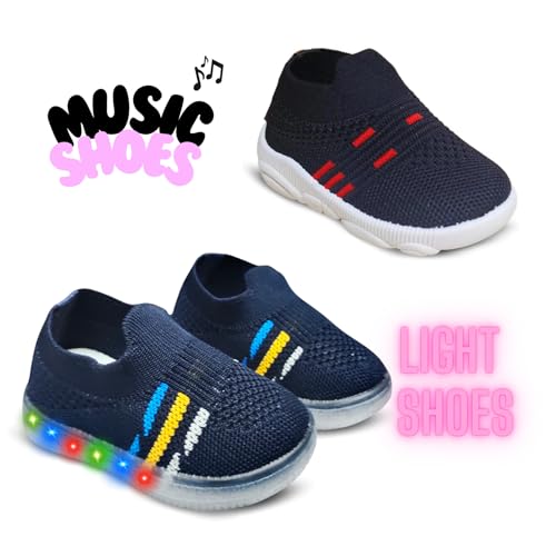 Image of Kids Trending Slip-On Shoes Combo, Pack of 2 (Light Shoe + Musical Shoe)
