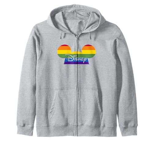 Hoodie Disney Mickey Mouse Ears Pride avec imprimé coloré arc-en-ciel