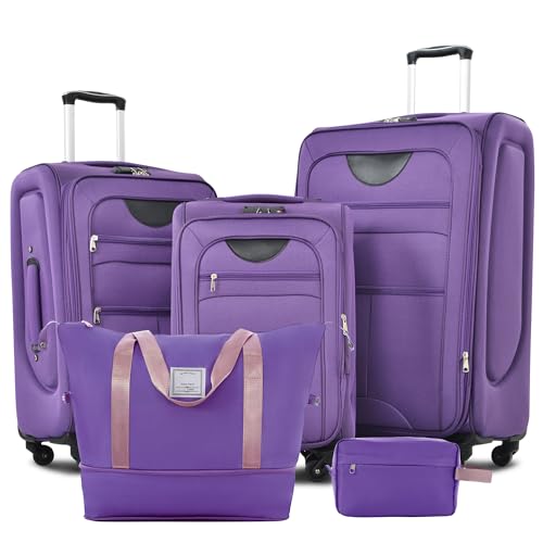 Campfun 5 Piece Luggage Sets, Carry On Luggage Set Travel