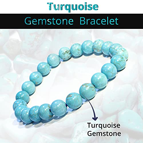 Image of ANAYA AGATE Healing Crystal Bracelet for Women and Men - 8mm Round Beaded Bracelet for Men and Women - Unisex Stretchy Gemstone Bracelet for Healing and Protection