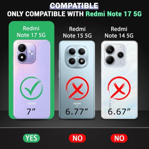 Image of COVERBLACK Back Cover Compatible for Redmi Note 17 5G | Flexible Rubber Anti-Yellow Soft Case - Transparent
