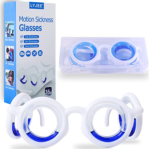 LYJEE Motion Sickness Glasses Nausea Relief Glasses for Car Sickness Anti Vertigo Sickness Glasses for Adults or Kids LYJEE Motion Sickness Glasses Nausea Relief Glasses for Car Sickness Anti Vertigo Sickness Glasses for Adults or Kids