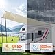 LIROPAU Motorhome Tarp, Auto Camping markisen Wasserdicht und UV-beständig mit 2xZeltstangen,2xSaugnäpfe,4xWindseil,4xErdspieße für Wohnwagen, Campingwagen, Wohnmobil - 2m（H） X 4.3m（W）