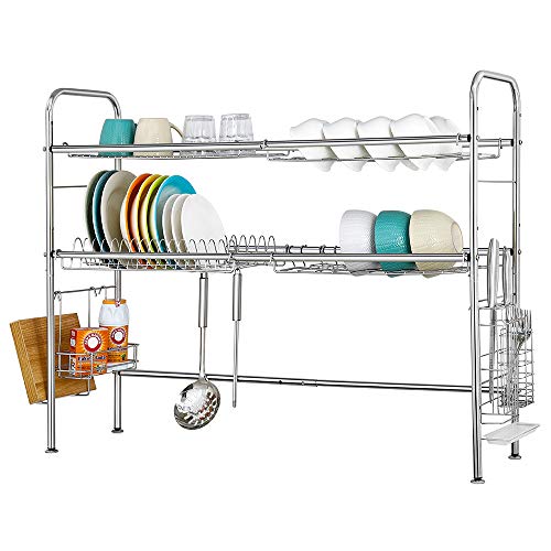 NEX Over the Sink Dish Drying Rack 2 Tier Large Kitchen Space Saver