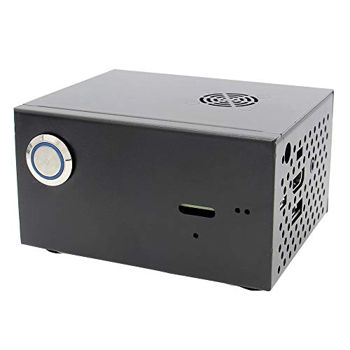 Geekworm for Raspberry Pi 3B+/3B, X820 Metal Case/Enclosure + Power Control Switch + Cooling Fan Support X820 V3.0 SSD&HDD SATA Storage Board&X735/Rock64（Not Support X825） - Thumbnail 2