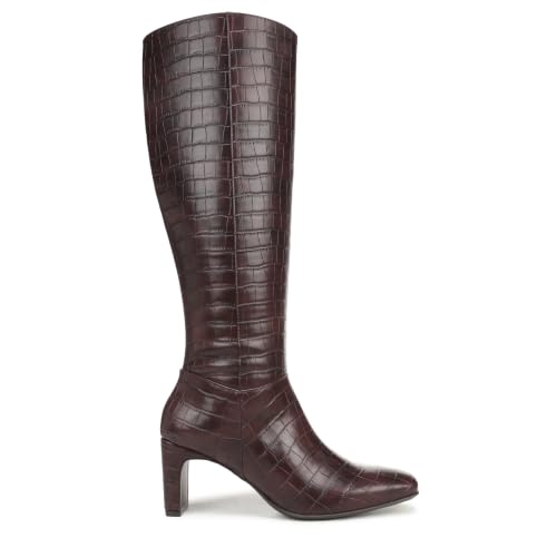 Naturalizer Women's Nona Knee High Boot Merlot Red Croco Faux Leather 9 W by Naturalizer - Used condition - Image 6