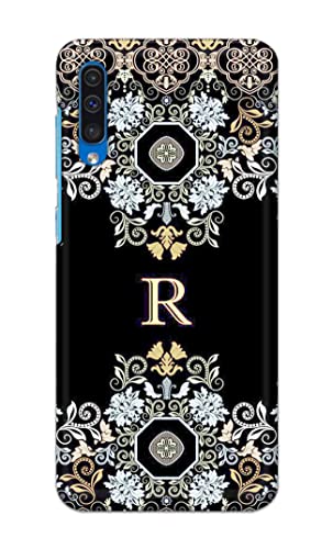 Image of PRINTFIDAA Name II Initial II Letter Floral Pattern Alphabet R Printed Designer Hard Back Case Cover for Samsung Galaxy A50 / Samsung A50s / Samsung A30s -(SF) MVN1007