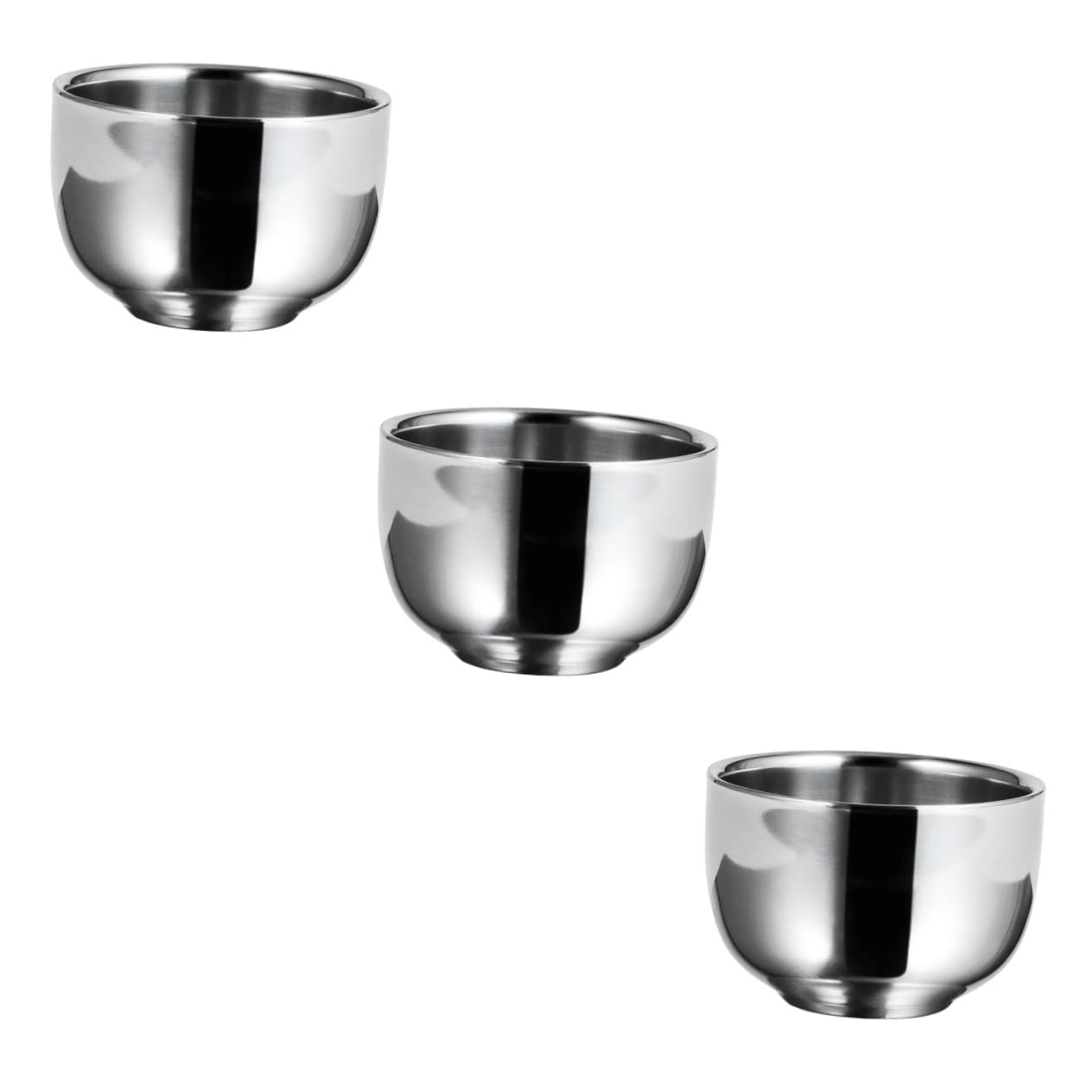Gogogmee 3 Pcs Mens Shaving Soap Brush Set Bubbling Shaving Bowl Foaming Bowl Container Large Capacity Stainless Steel