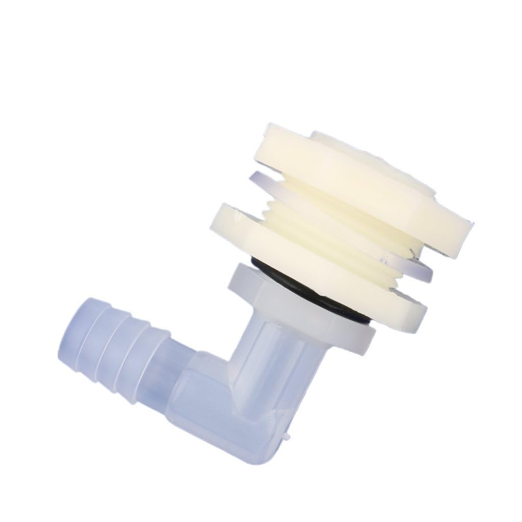 1 zestaw ABS 1/2 cala do 6,4 ~ 20 mm kolanko złącze zbiornika na wodę akwarium ogród wąż nawadniający rura przegubowa adapter 90 stopni (1l2-11,1 mm)