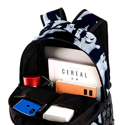 Sac à dos de voyage campus avec porte-bouteille Halloween