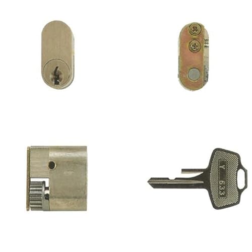 WEST KH-23B 引戸錠用 交換シリンダー WCY-52 キー3本付属 ブロンズ色 WCY52