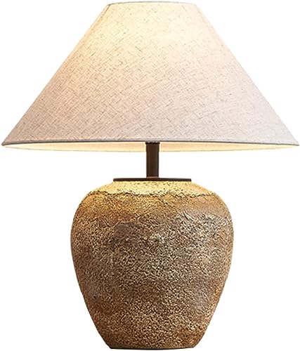 SWEMOPP 20" White Farmhouse Ceramic Pottery Jug Table Lamp Vintage