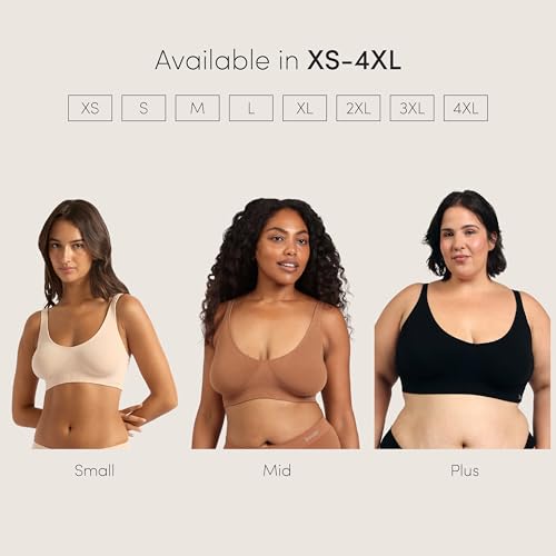 Image of Boody -Seamfree Crop Bra -Seamless Bralette -No Padding, Clips, Fastenings, Wires -Bamboo Viscose -Low-Medium Support Pull-On