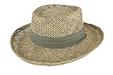 Coconut Creek Open Weave Gambler Beach Golf Hat for Men, Cloth Band (US, Alpha, One Size, Khaki Band)
