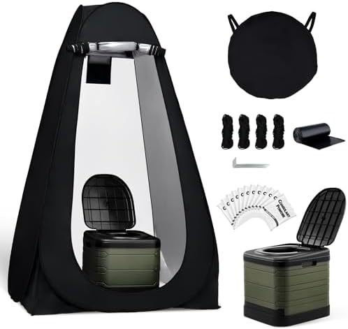 KNINE OUTDOORS Portable Camping Toilets for Adult, Outdoor Toilet...