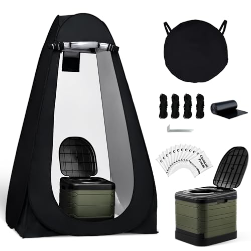 KNINE-OUTDOORS-Portable-Camping-Toilets-for-Adult-Outdoor-Toilet-for-Camping-Privacy-Tent-with-Carry-Bags-Portable-Potty-Washable-and-Foldable-for-RV-Travel