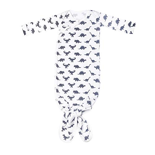 Image of Copper Pearl Baby Gown - Knotted Newborn Sleepers for Baby Boy and Girl, Soft Stretchy Long Sleeve Infant Gowns with Bottom Tie and Hand Mittens, Perfect Hospital Coming Home Outfit (Wild)