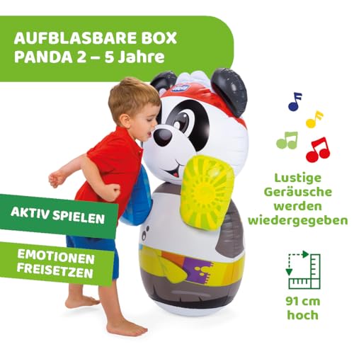 Chicco Panda Boxing Coach, Elektronische aufblasbare Kinder Boxsack mit lustigen Klängen, Basis zu füllen mit Wasser, um es Immer im Gleichgewicht zu halten, Spiele für Kinder 2 Jahre - 5 Jahre