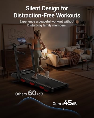 Image of 5-in-1 Walking Pad Treadmill with 15% /17% Manual /AUTO Incline, Quiet Under Desk Treadmills for Home & Office, Compact Foldable Treadmill with Handles and 3.0HP Brushless, 330 LBS Capacity