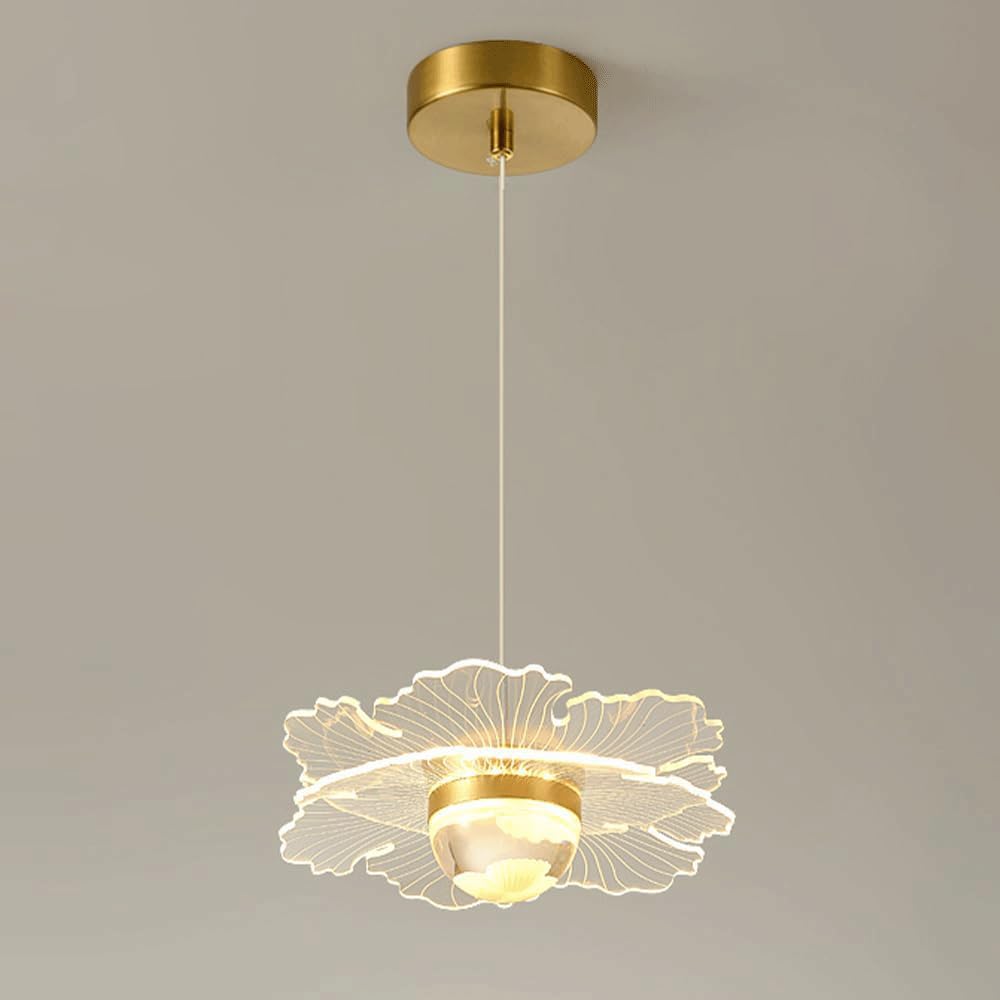 Lustre en fer et acrylique LED 12W à trois couleurs changeantes pour salle à manger et salon