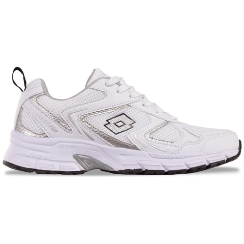 Lotto Baskets Unisexes, Blanches, argentées, 39 EU, Blanc/Argent, 39 EU