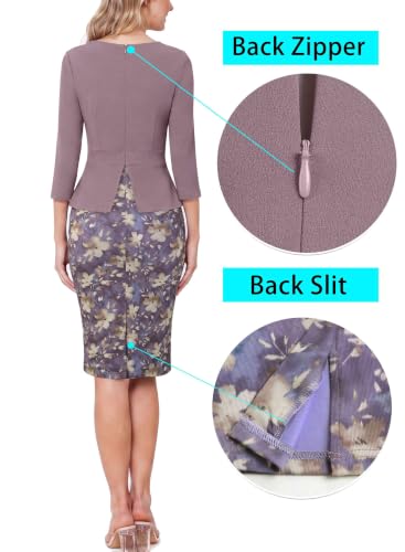 Image of VFSHOW Womens Peplum Work Business Office Church Bodycon Sheath Dress