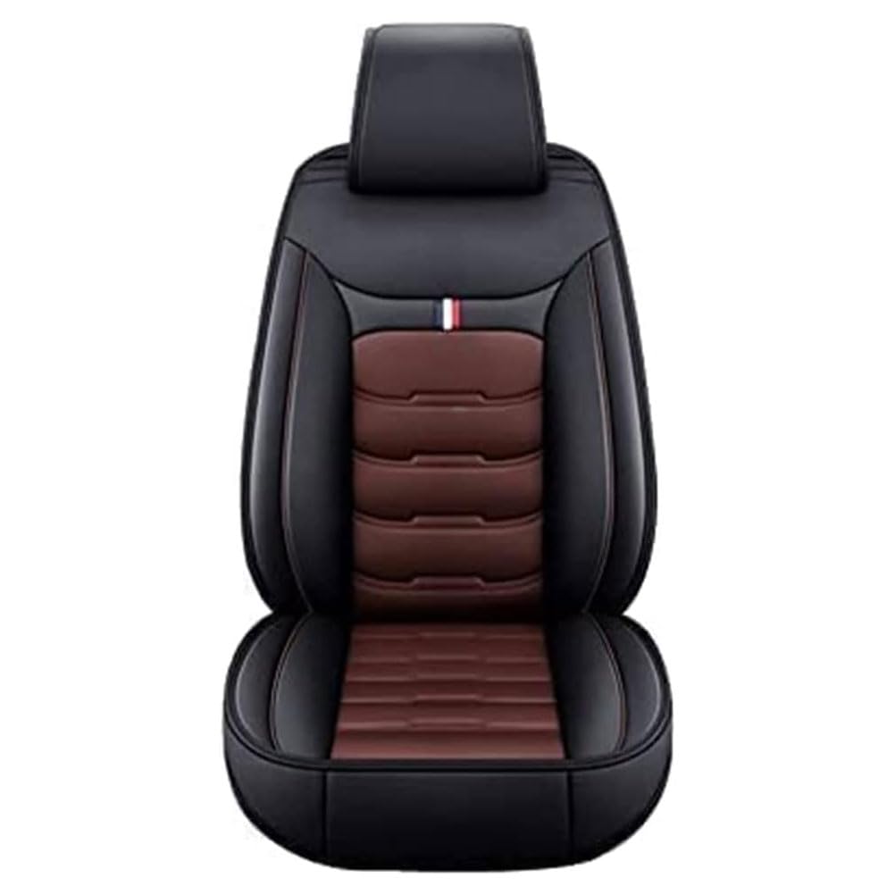 ISTOVO Cuero Fundas ​Asientos Coche para SE-AT Cupra Formentor 1.5 TSI Act, Delanteros Y Traseros Impermeable Cómodo Protector Seat Interior Accesorios,F/Black-Coffee