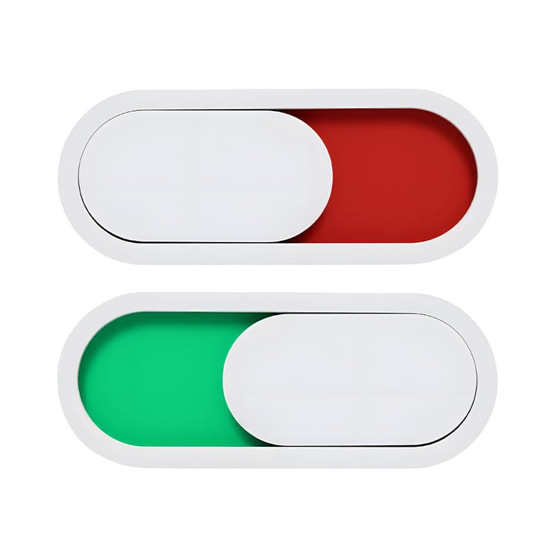 2PCS Privacy Sliding Door Sign White, Red Green Slider Indicator Frosted Acrylic Do Not Disturb Toilet Occupancy Sign for Home Office Conference Hospital